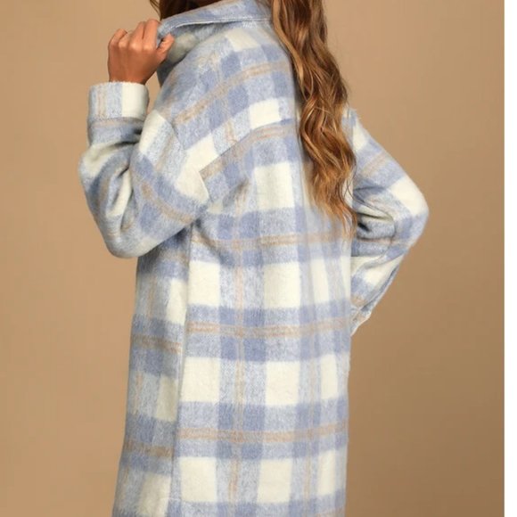 Warmest Winter Blue Multi Plaid Jacket - XS - Picture 4 of 6
